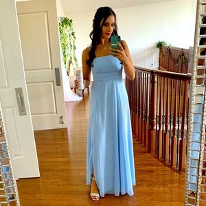 Ice blue David’s bridal size 4 bridesmaid gown